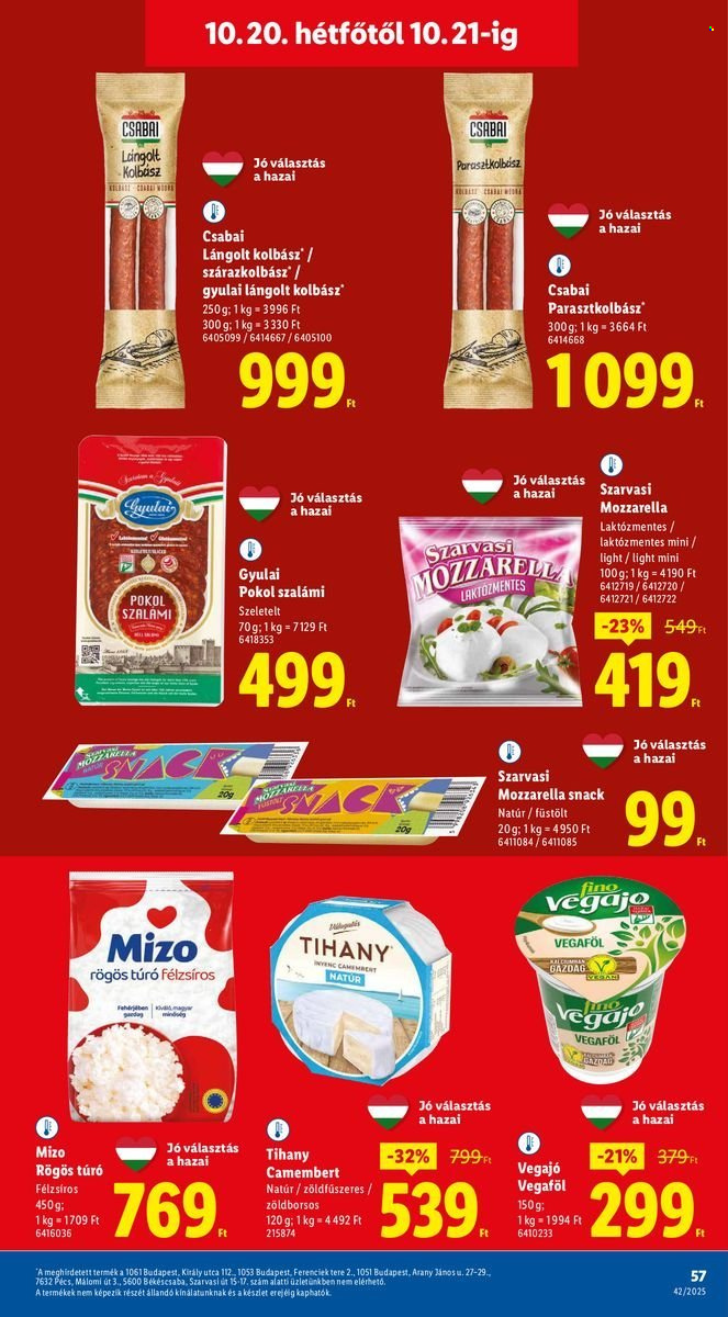 Lidl akciós újságok - 2025.10.16 - 2025.10.22. Oldal 57