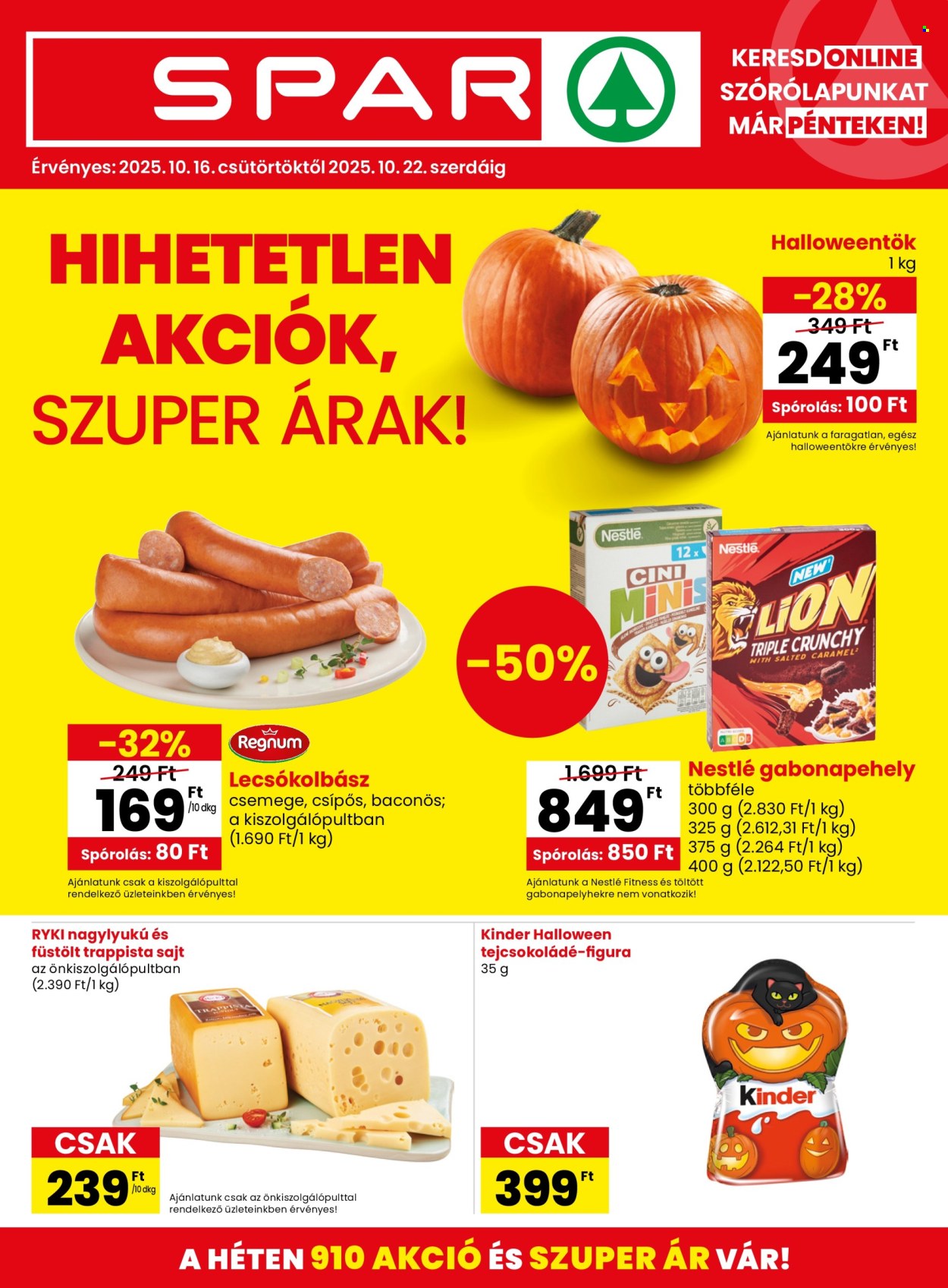 SPAR akciós újságok - 2025.10.16 - 2025.10.22. Oldal 1