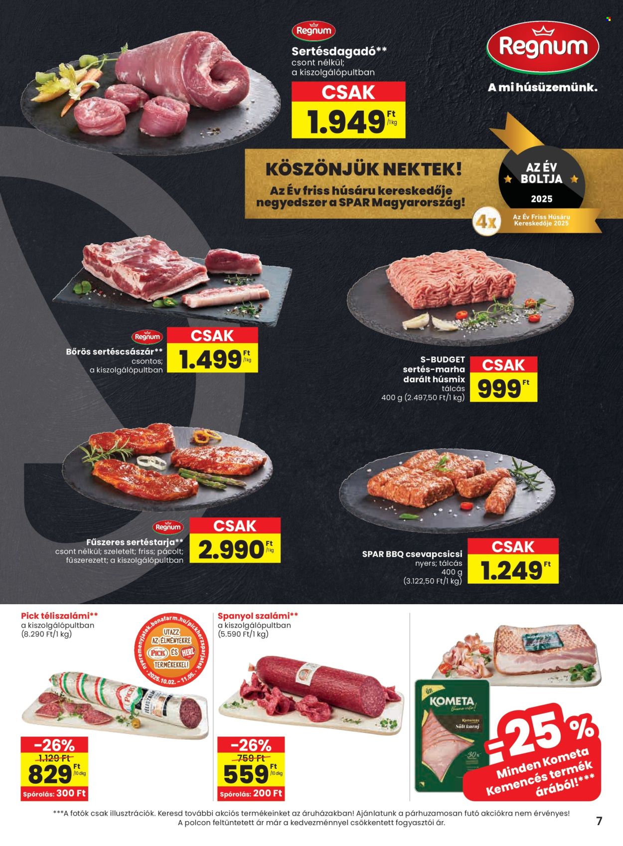SPAR akciós újságok - 2025.10.16 - 2025.10.22. Oldal 7