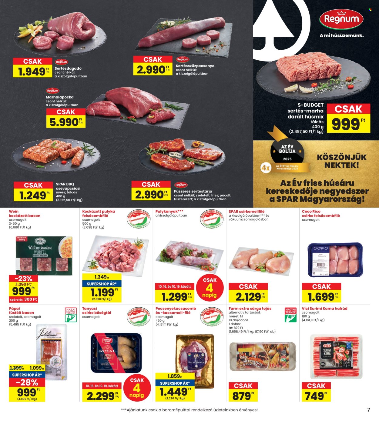 INTERSPAR akciós újságok - 2025.10.16 - 2025.10.22. Oldal 7