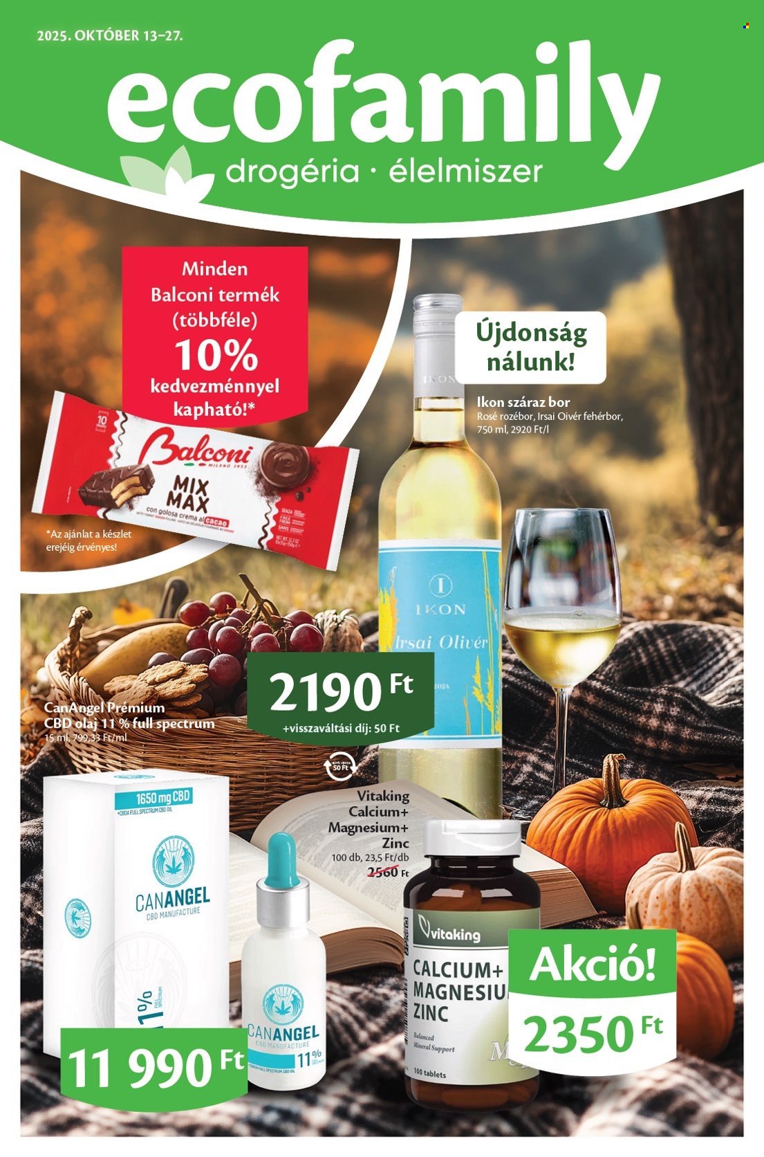 EcoFamily akciós újságok - 2025.10.13 - 2025.10.27. Oldal 1