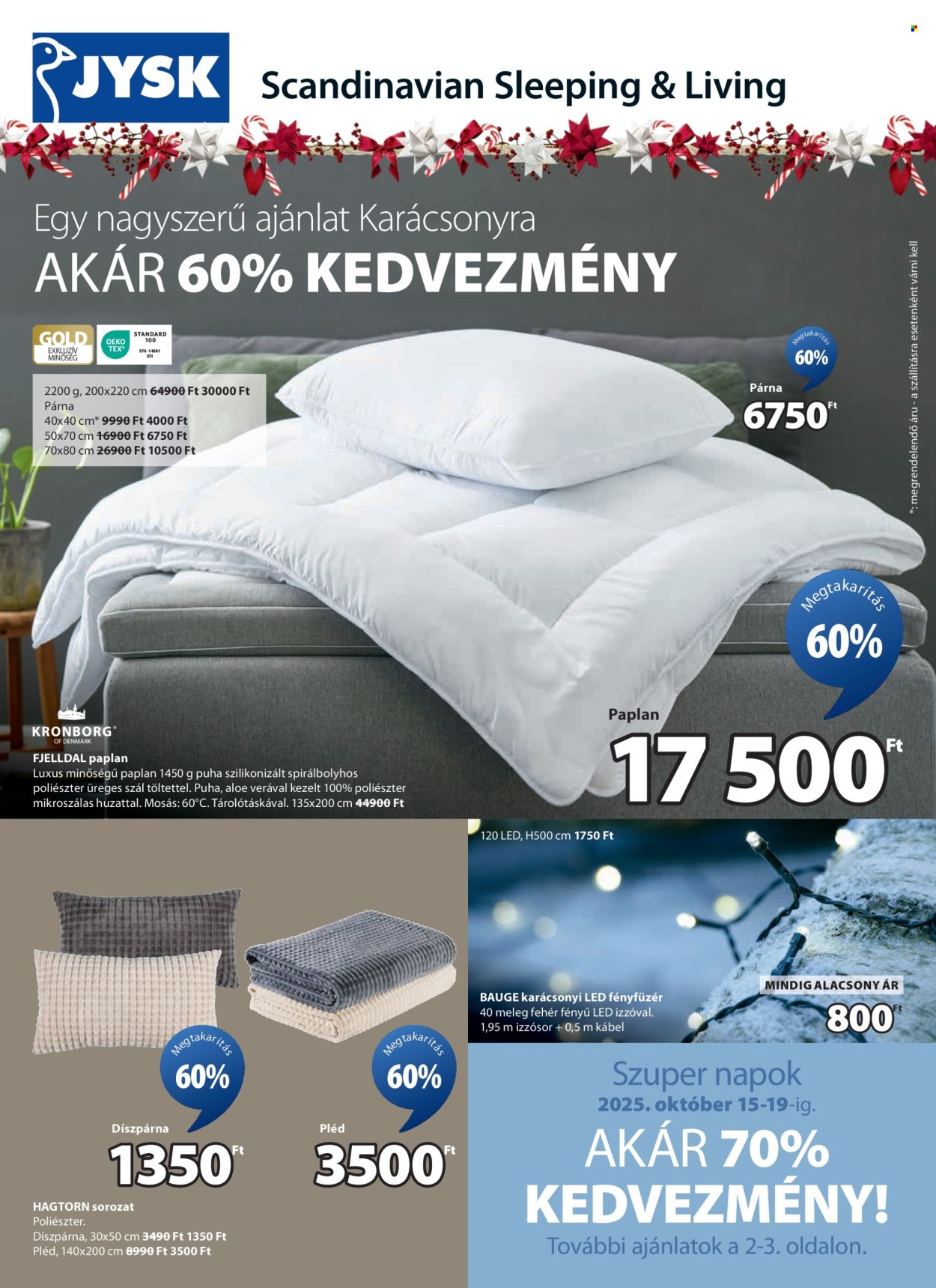 JYSK akciós újságok - 2025.10.15 - 2025.11.30. Oldal 2