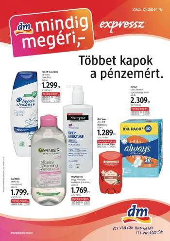 Újság dm drogerie markt - 2025.10.16 - 2025.10.29.