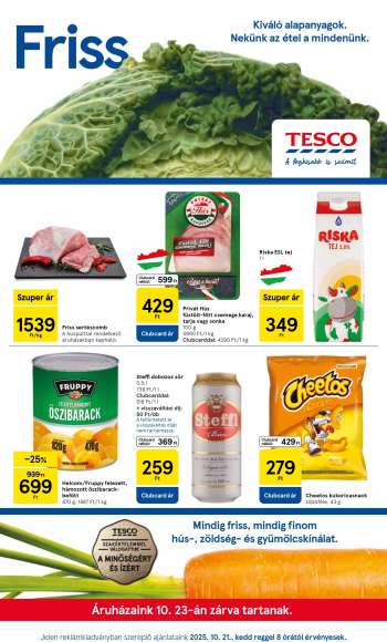 Újság TESCO - 2025.10.21 - 2025.10.28.