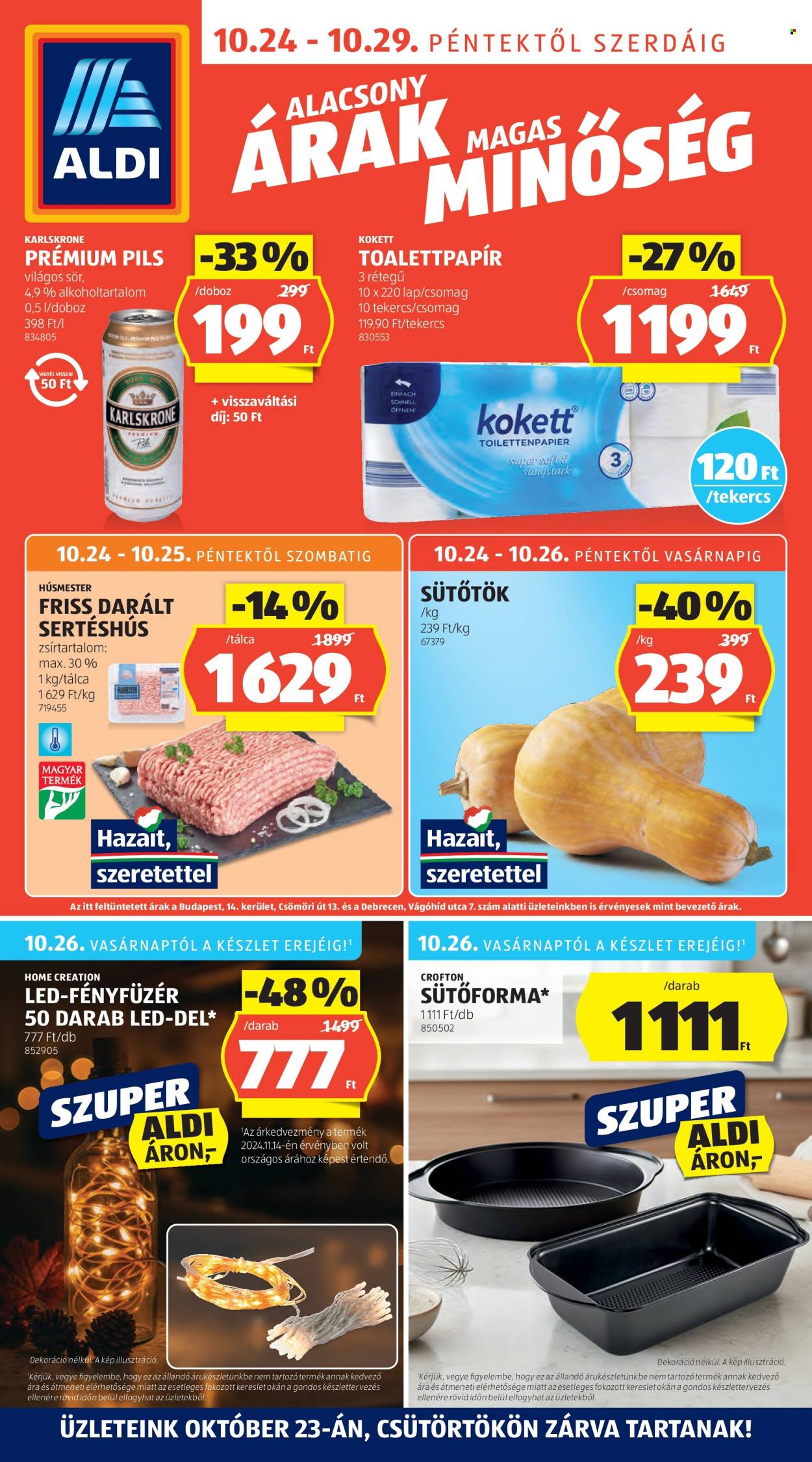 Aldi akciós újságok - 2025.10.24 - 2025.10.29. Oldal 1