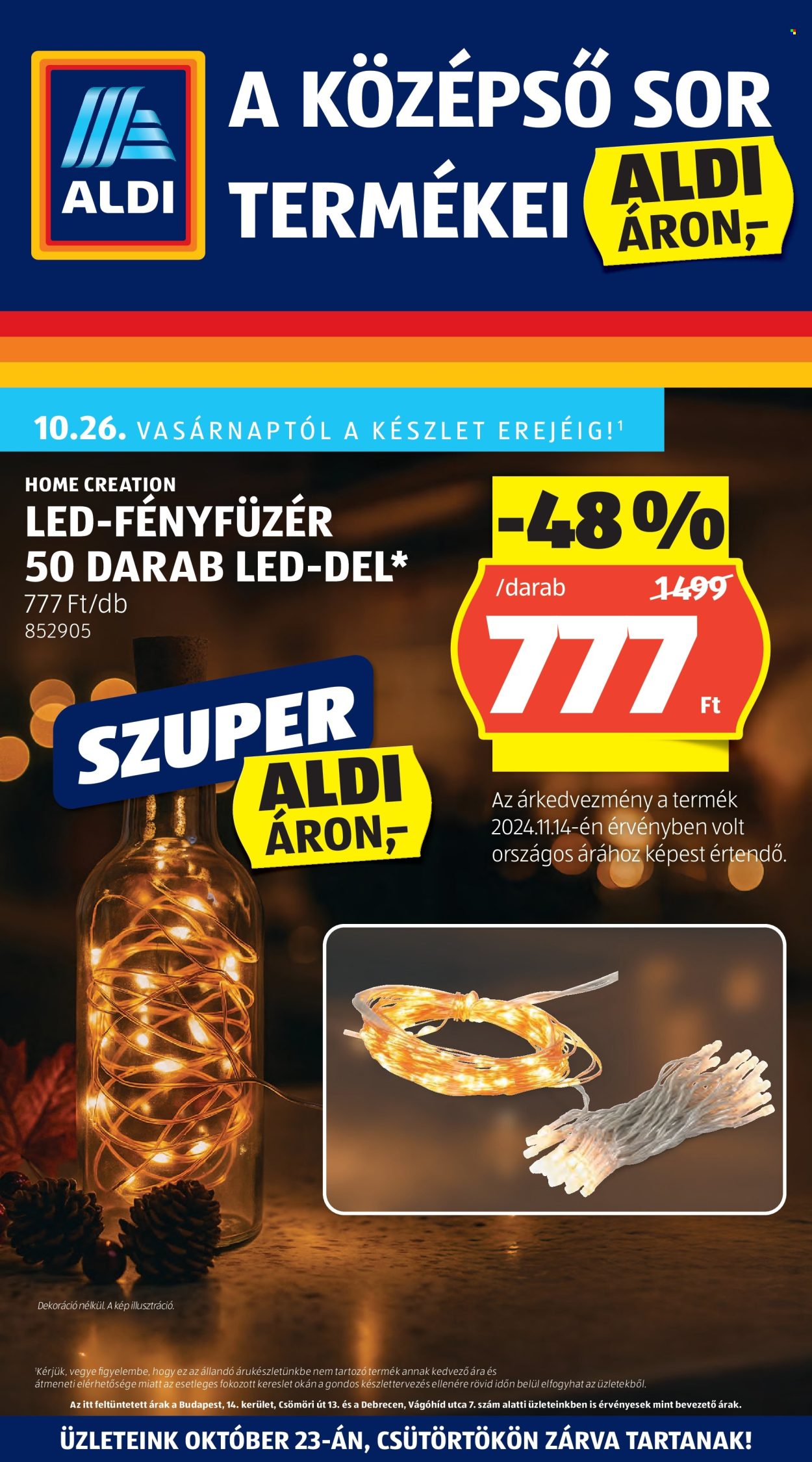 Aldi akciós újságok - 2025.10.24 - 2025.10.29. Oldal 1