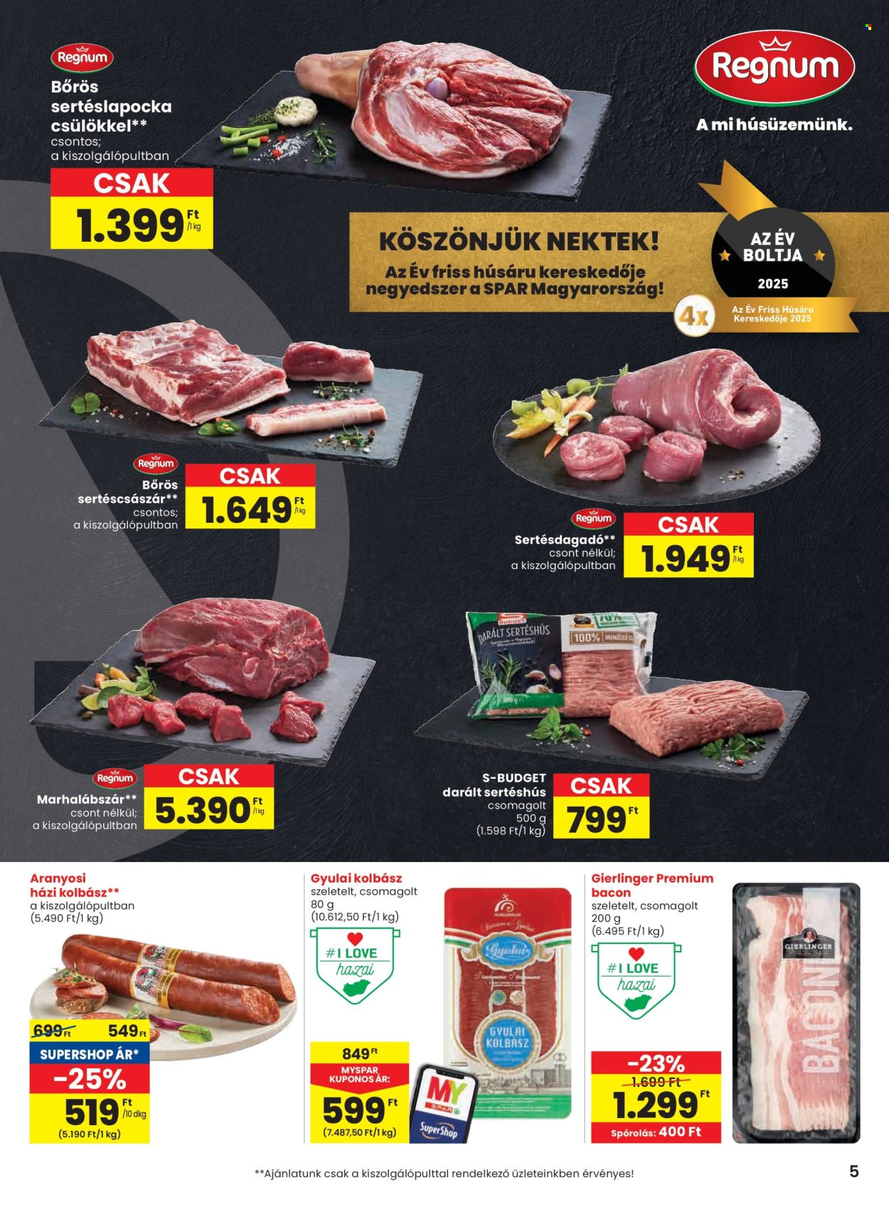 SPAR akciós újságok - 2025.10.30 - 2025.11.05. Oldal 5