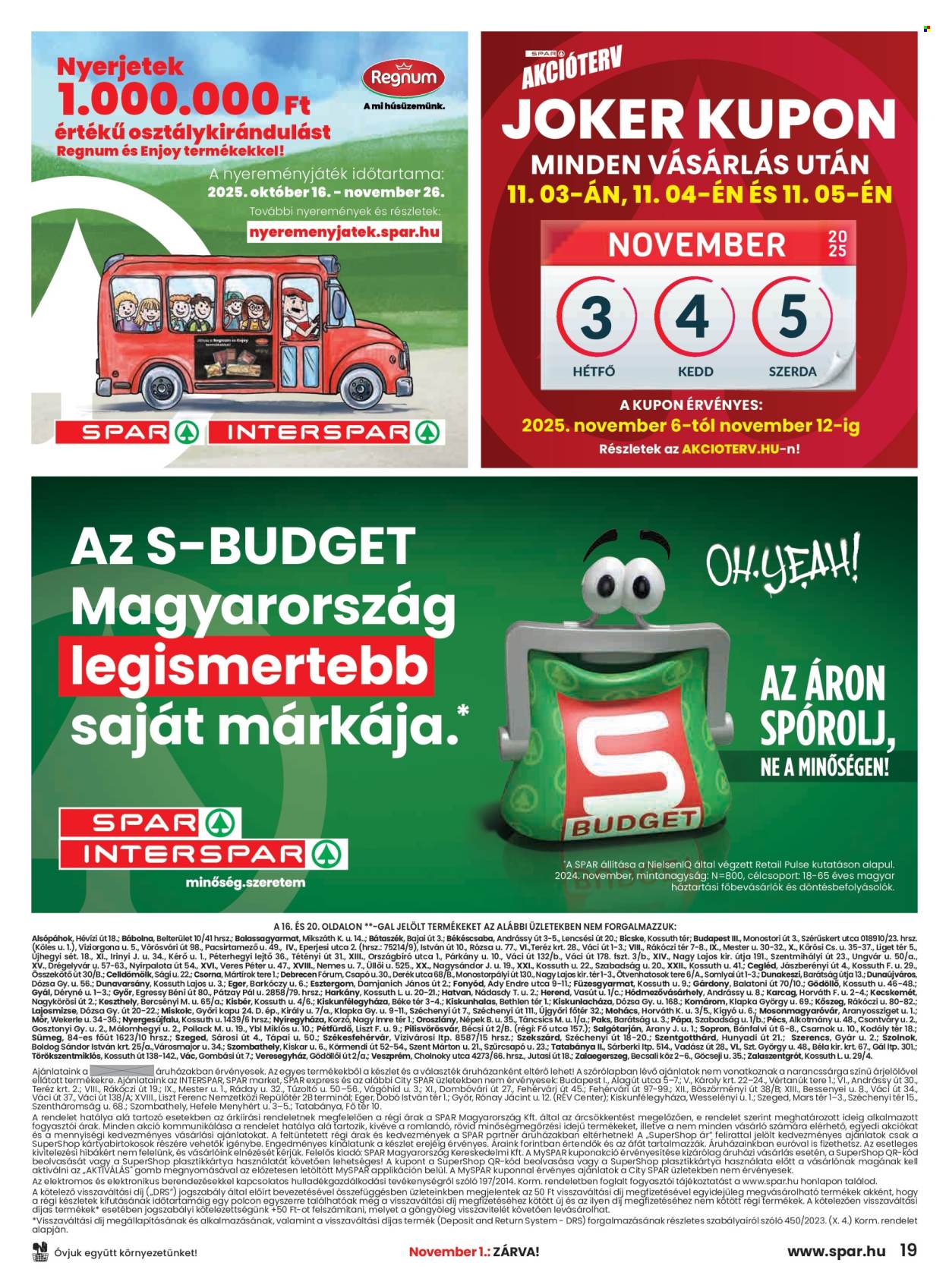 SPAR akciós újságok - 2025.10.30 - 2025.11.05. Oldal 19