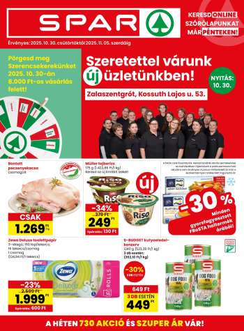 Újság SPAR Szupermarket - 2025.10.30 - 2025.11.05.