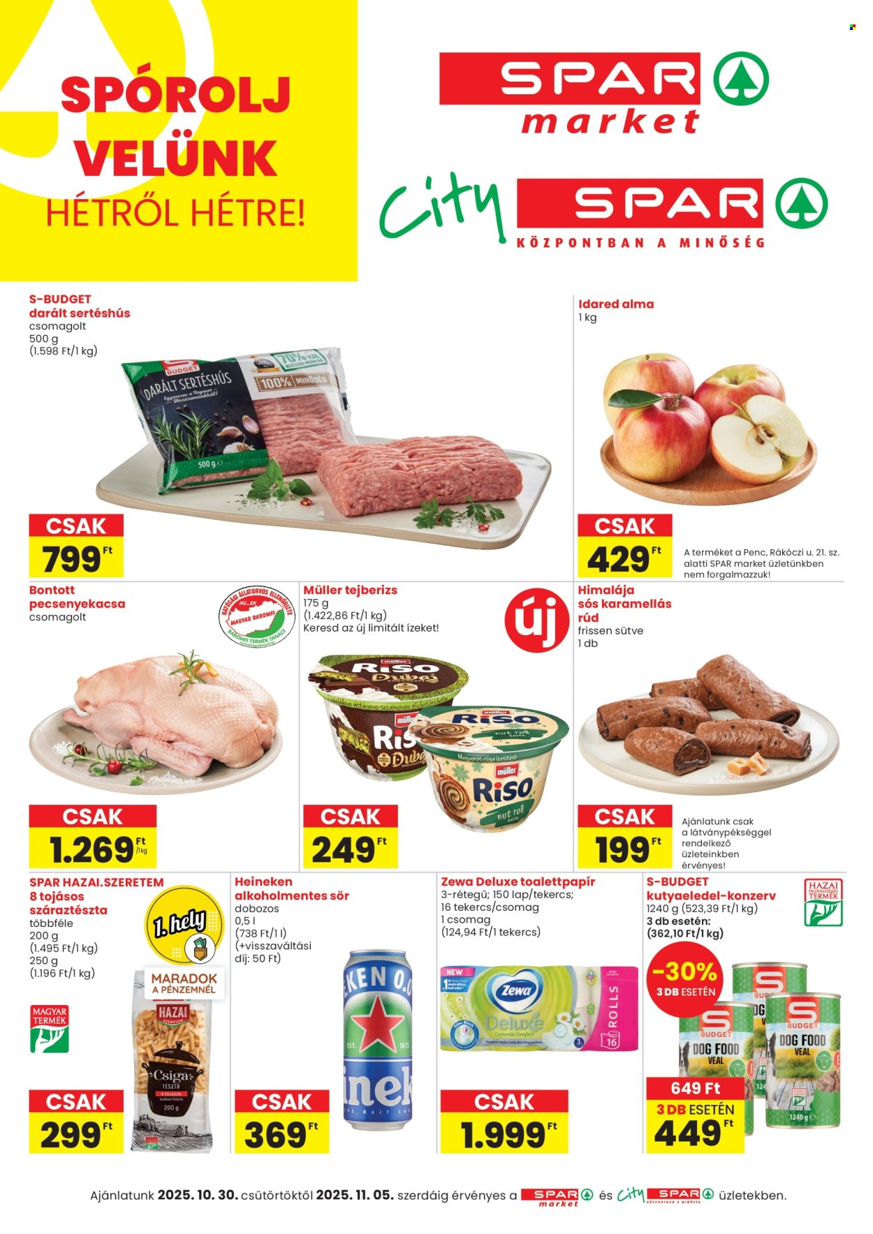 SPAR akciós újságok - 2025.10.30 - 2025.11.05. Oldal 1