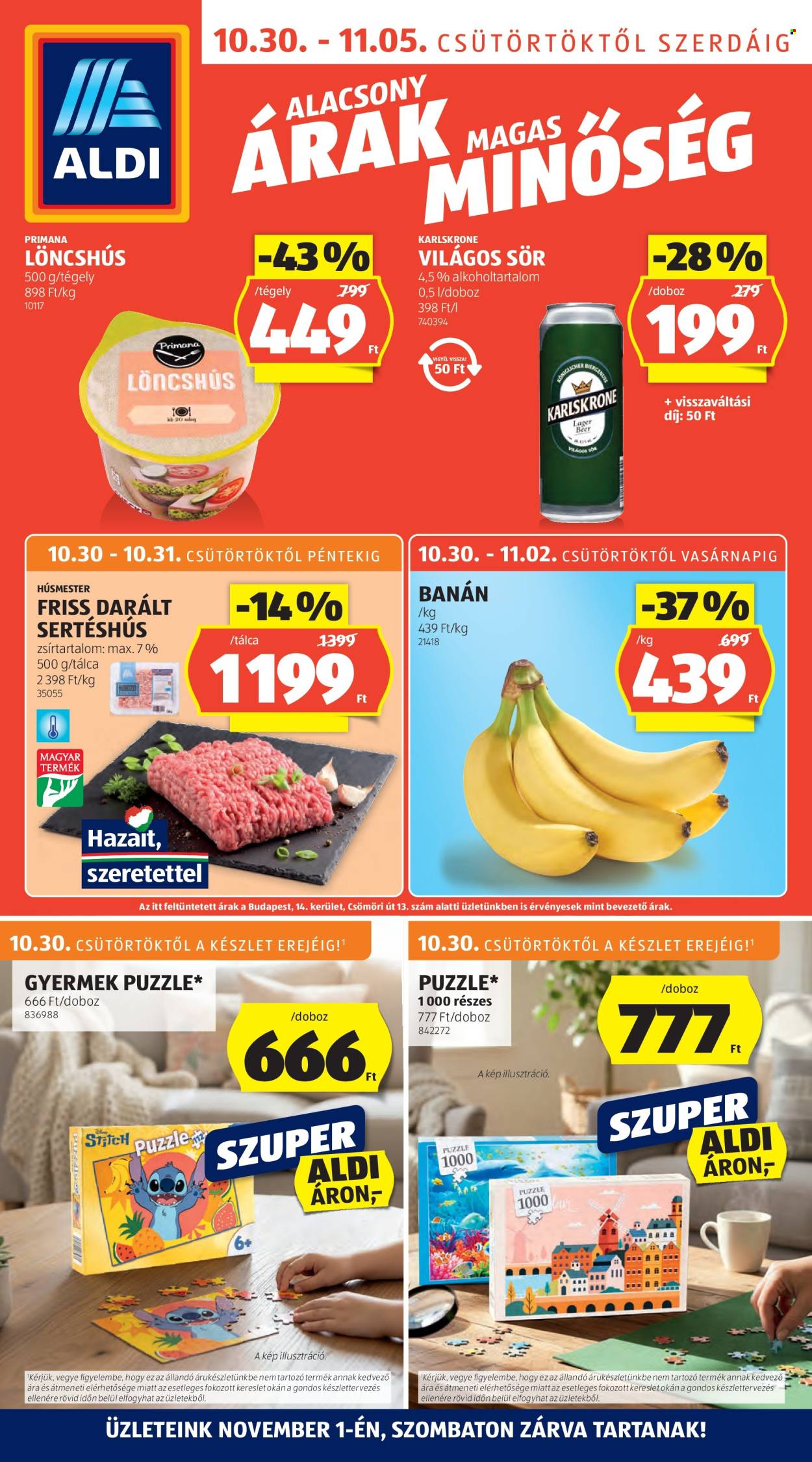 Aldi akciós újságok - 2025.10.30 - 2025.11.05. Oldal 1
