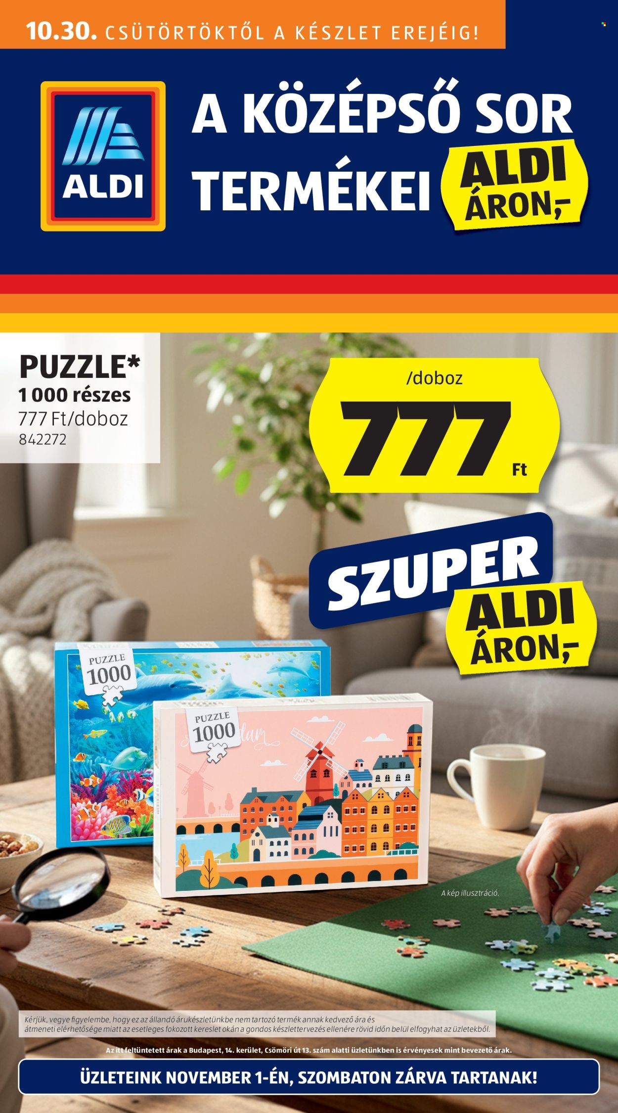Aldi akciós újságok - 2025.10.30 - 2025.11.05. Oldal 1