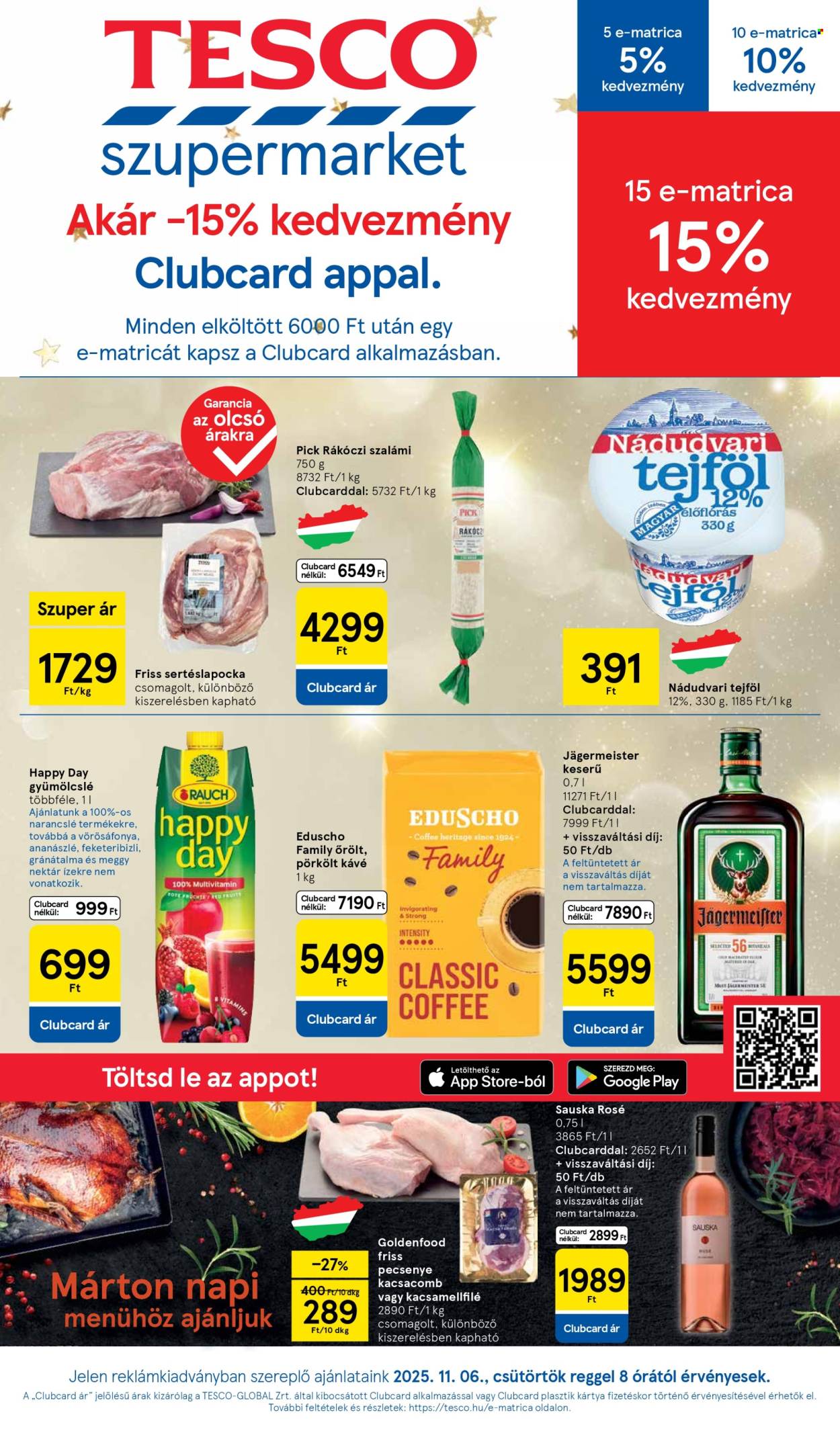 TESCO akciós újságok - 2025.11.06 - 2025.11.12. Oldal 1