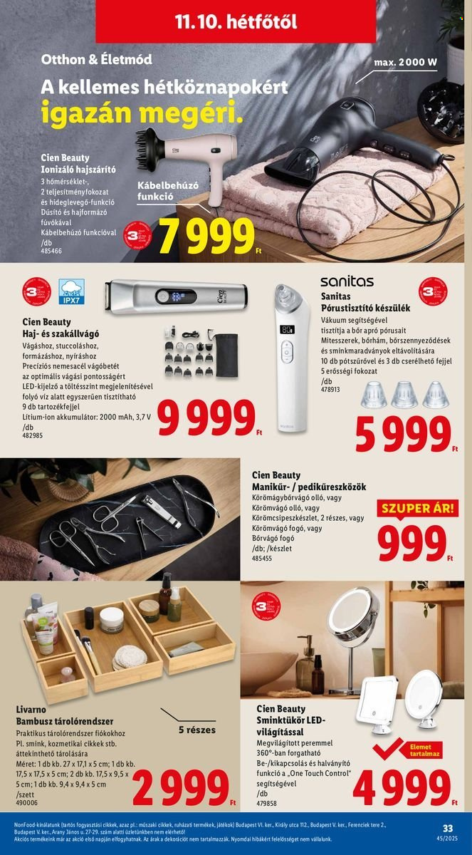 Lidl akciós újságok - 2025.11.06 - 2025.11.12. Oldal 33