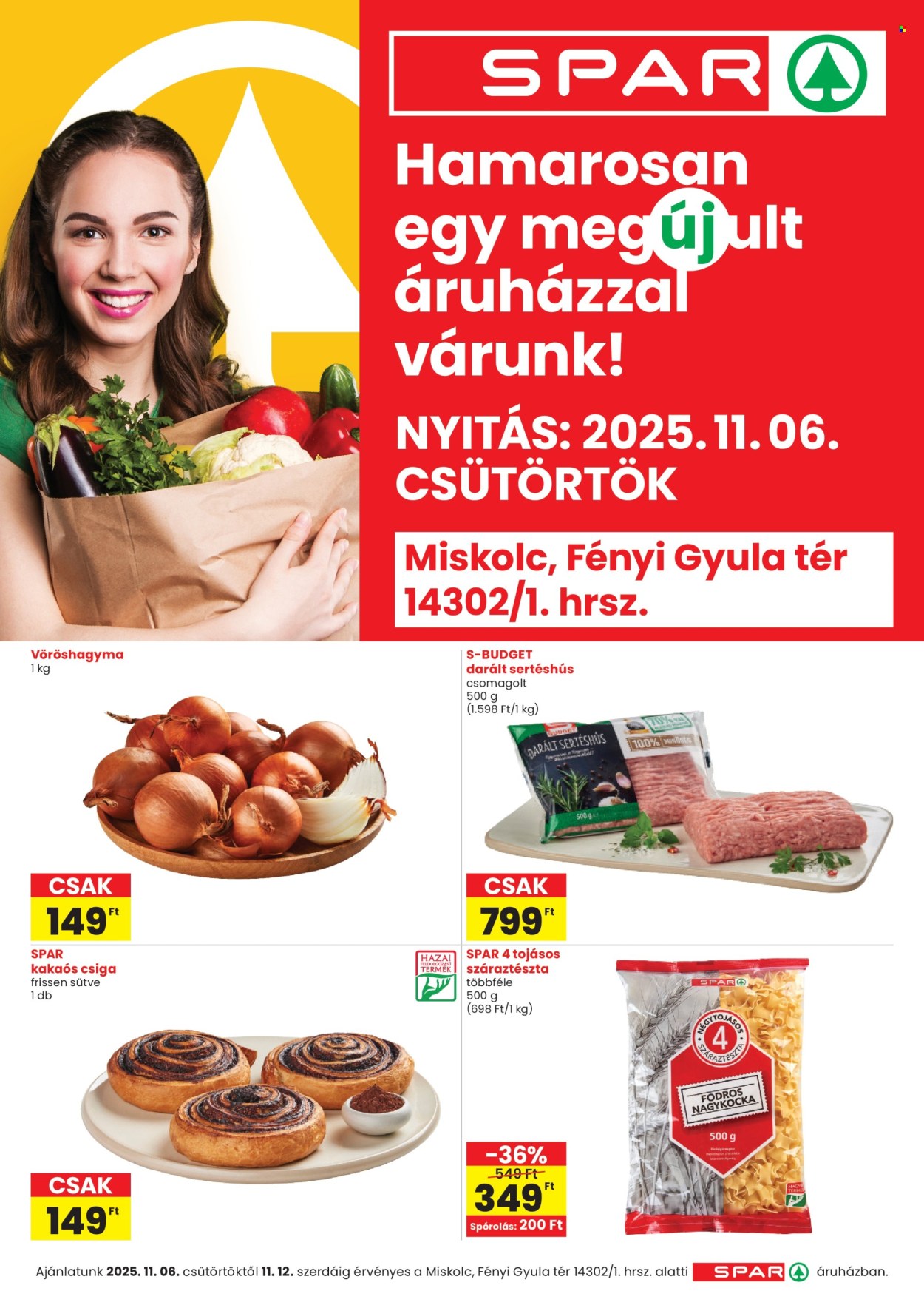 SPAR Szupermarket akciós újságok - 2025.11.06 - 2025.11.12. Oldal 1