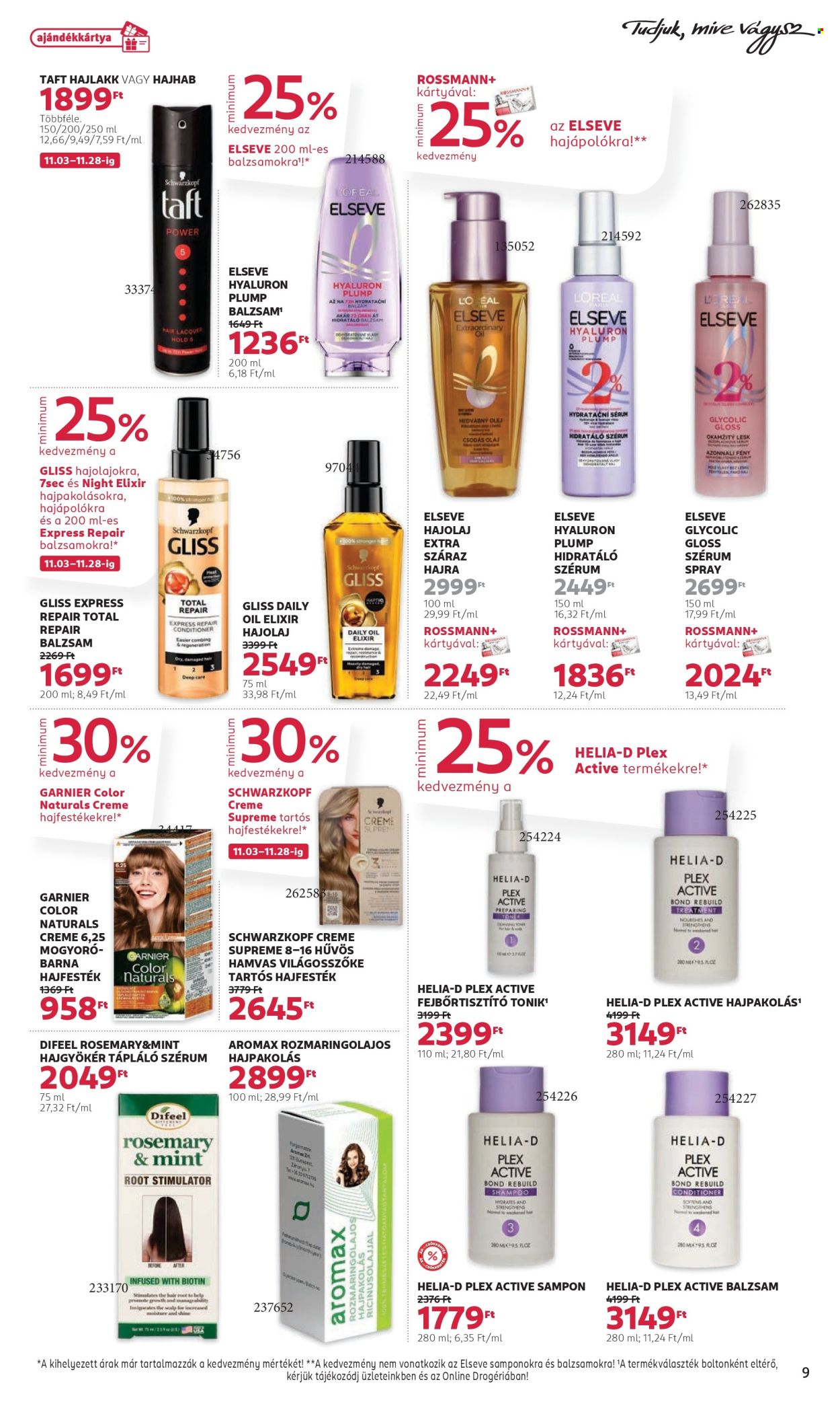 Rossmann akciós újságok - 2025.11.03 - 2025.11.14. Oldal 9