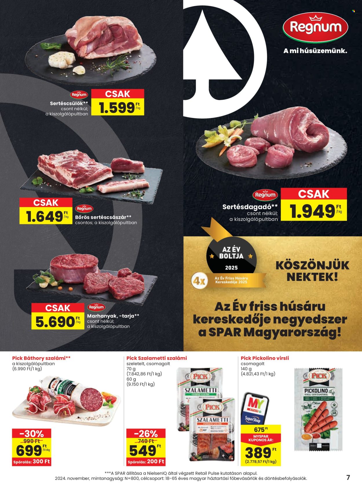 SPAR akciós újságok - 2025.11.13 - 2025.11.19. Oldal 7