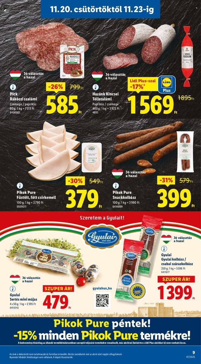 Lidl akciós újságok - 2025.11.20 - 2025.11.26. Oldal 9