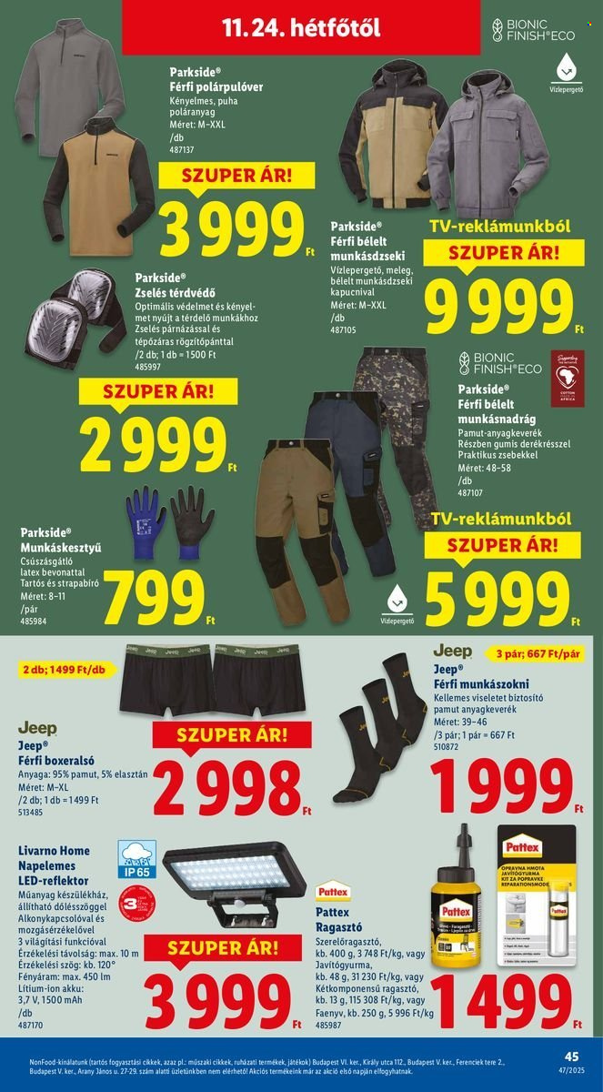Lidl akciós újságok - 2025.11.20 - 2025.11.26. Oldal 45