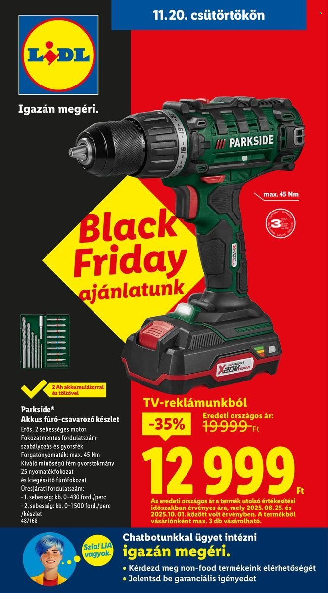Lidl akciós újságok - 2025.11.20 - 2025.11.26. Oldal 1