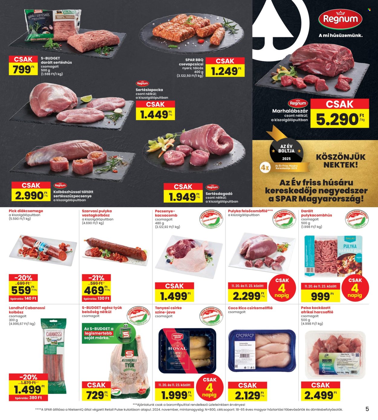 INTERSPAR akciós újságok - 2025.11.20 - 2025.11.26. Oldal 5
