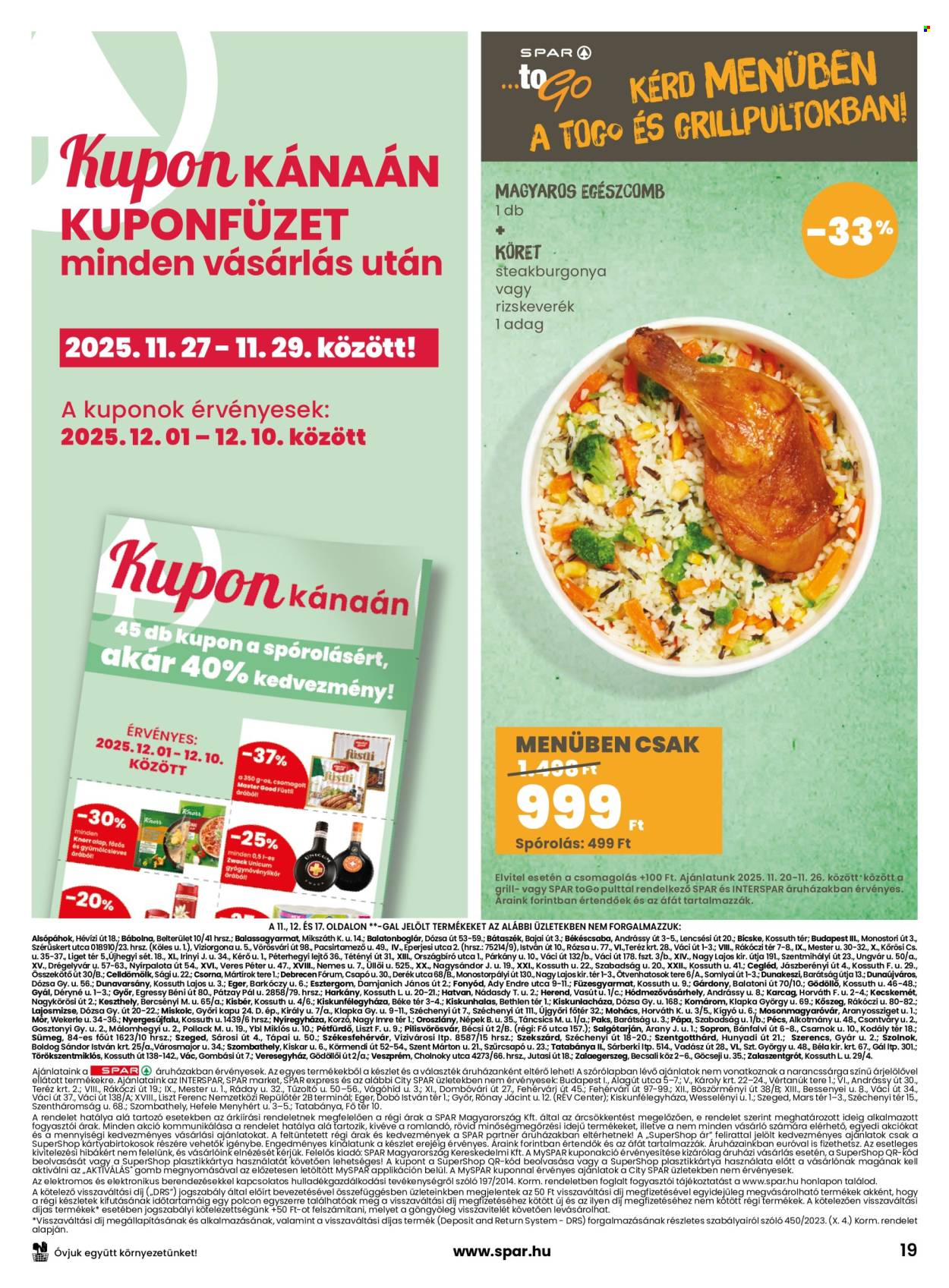 SPAR akciós újságok - 2025.11.20 - 2025.11.26. Oldal 19