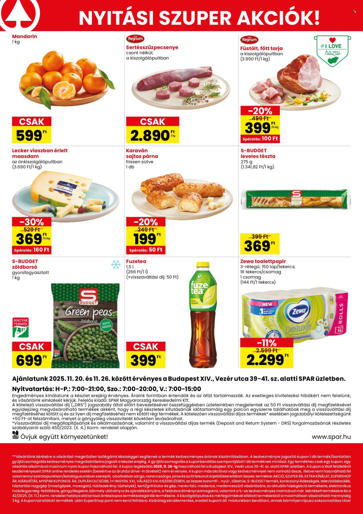 SPAR Szupermarket akciós újságok - 2025.11.20 - 2025.11.26. Oldal 2