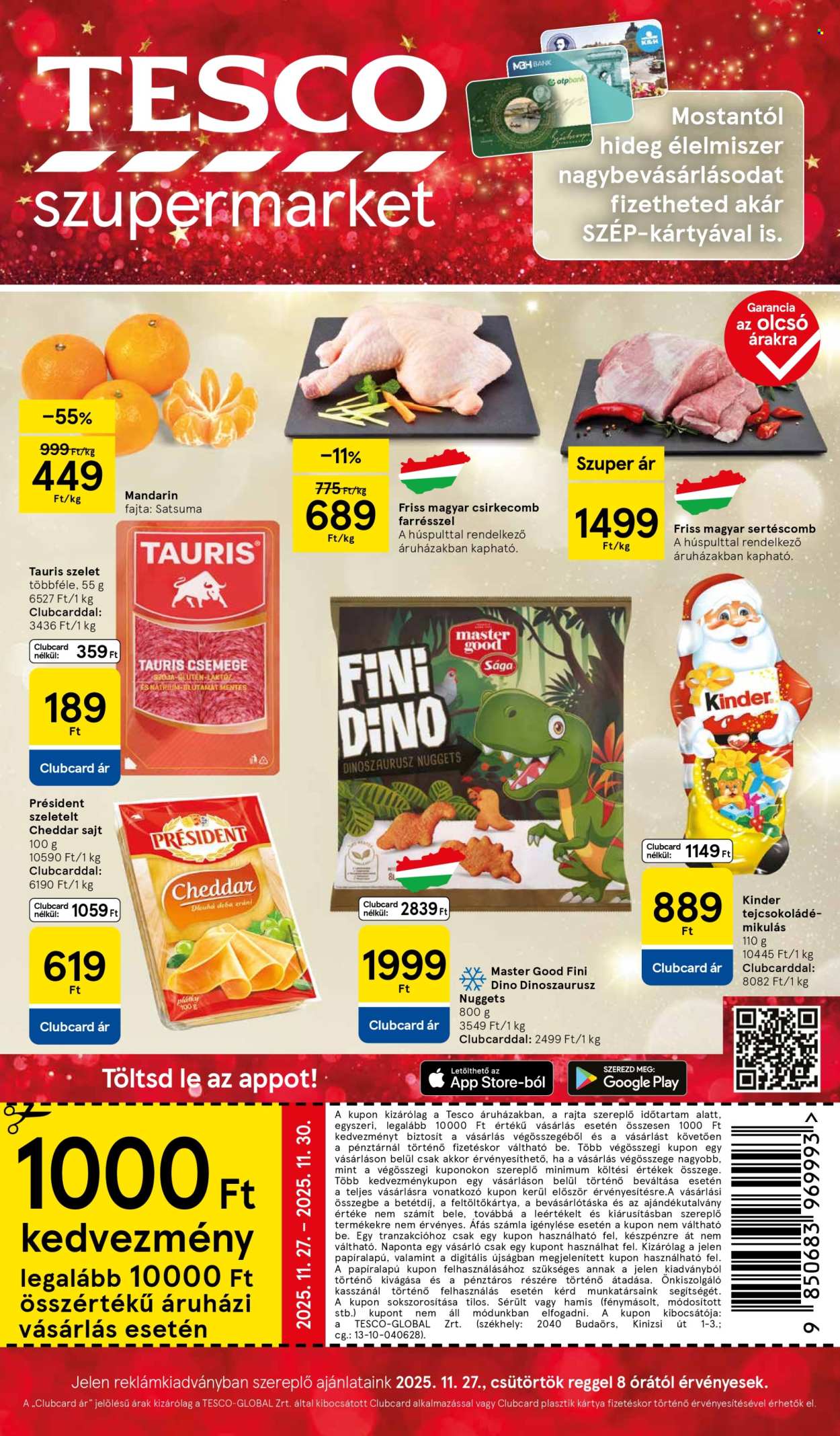 TESCO akciós újságok - 2025.11.27 - 2025.12.03. Oldal 1