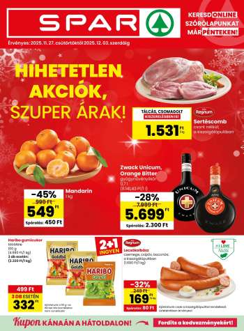 Újság SPAR - 2025.11.27 - 2025.12.03.