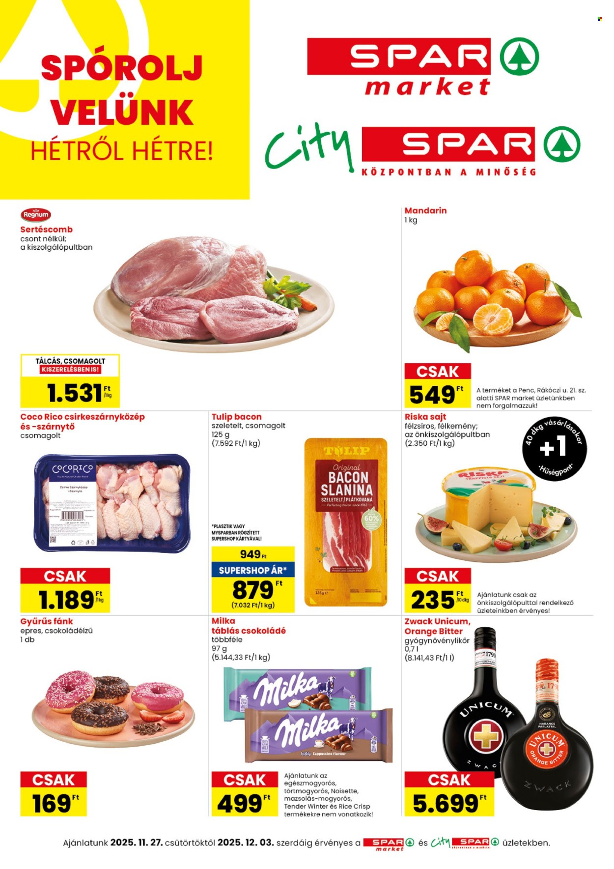 SPAR akciós újságok - 2025.11.27 - 2025.12.03. Oldal 1
