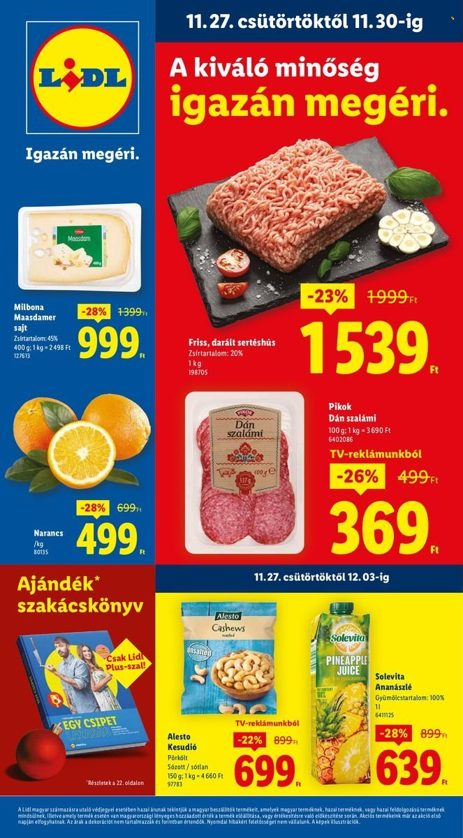 Lidl akciós újságok - 2025.11.27 - 2025.12.03. Oldal 1