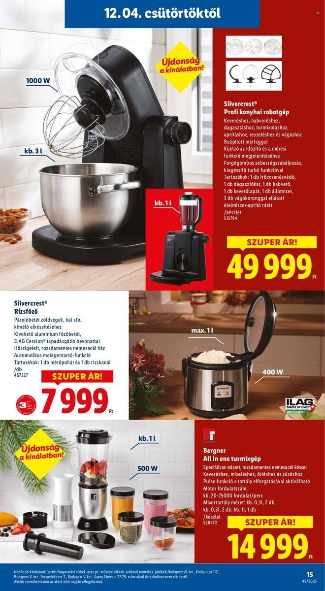 Lidl akciós újságok - 2025.12.04 - 2025.12.19. Oldal 15