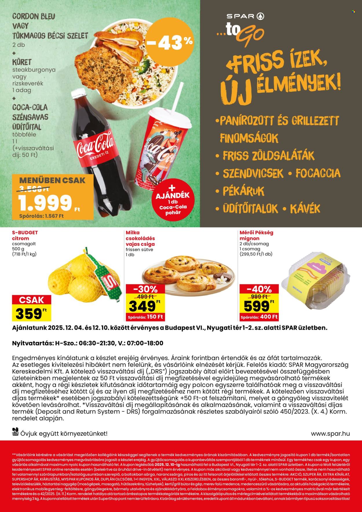 SPAR Szupermarket akciós újságok - 2025.12.04 - 2025.12.10. Oldal 2