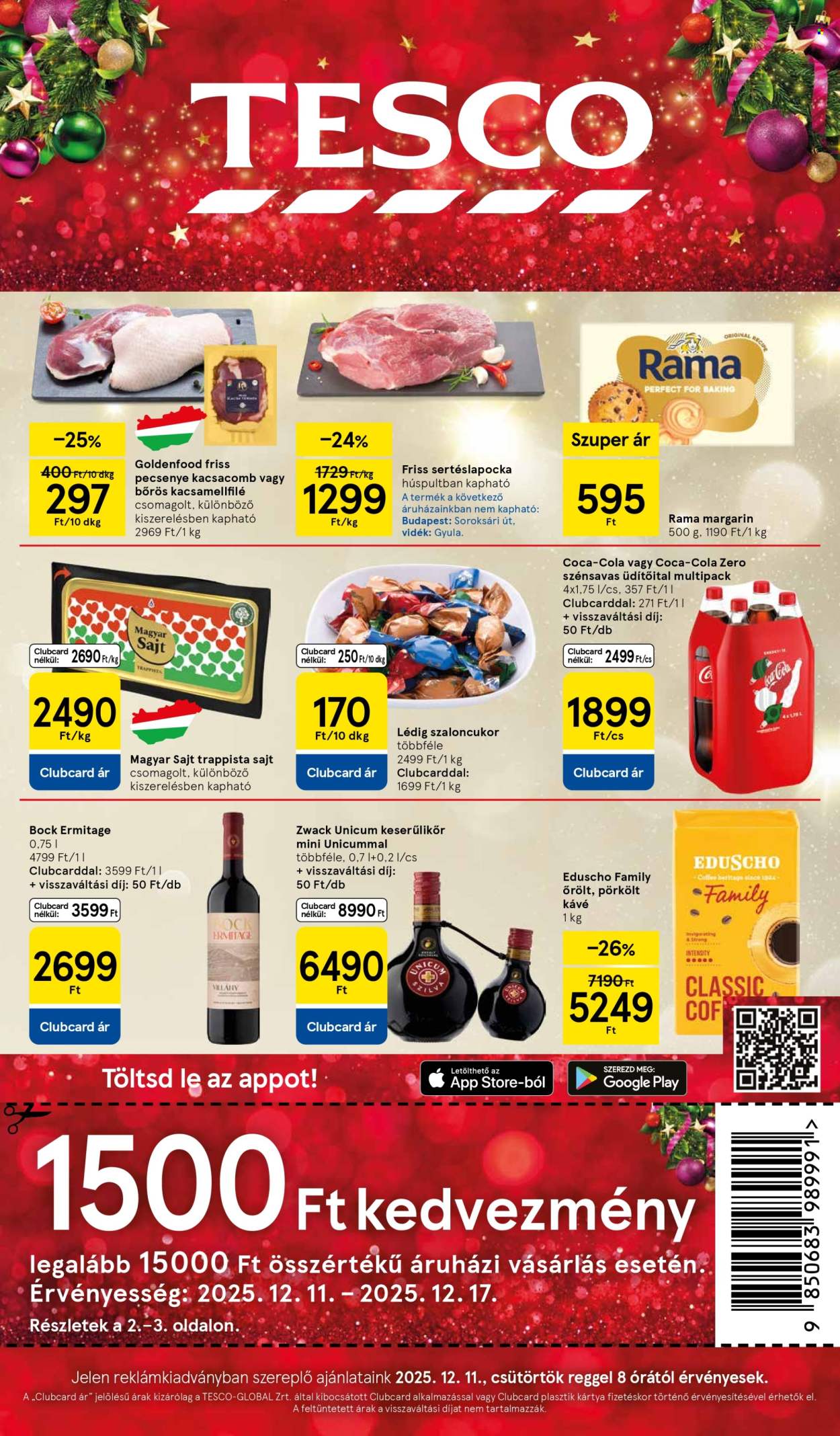 TESCO akciós újságok - 2025.12.11 - 2025.12.17. Oldal 1