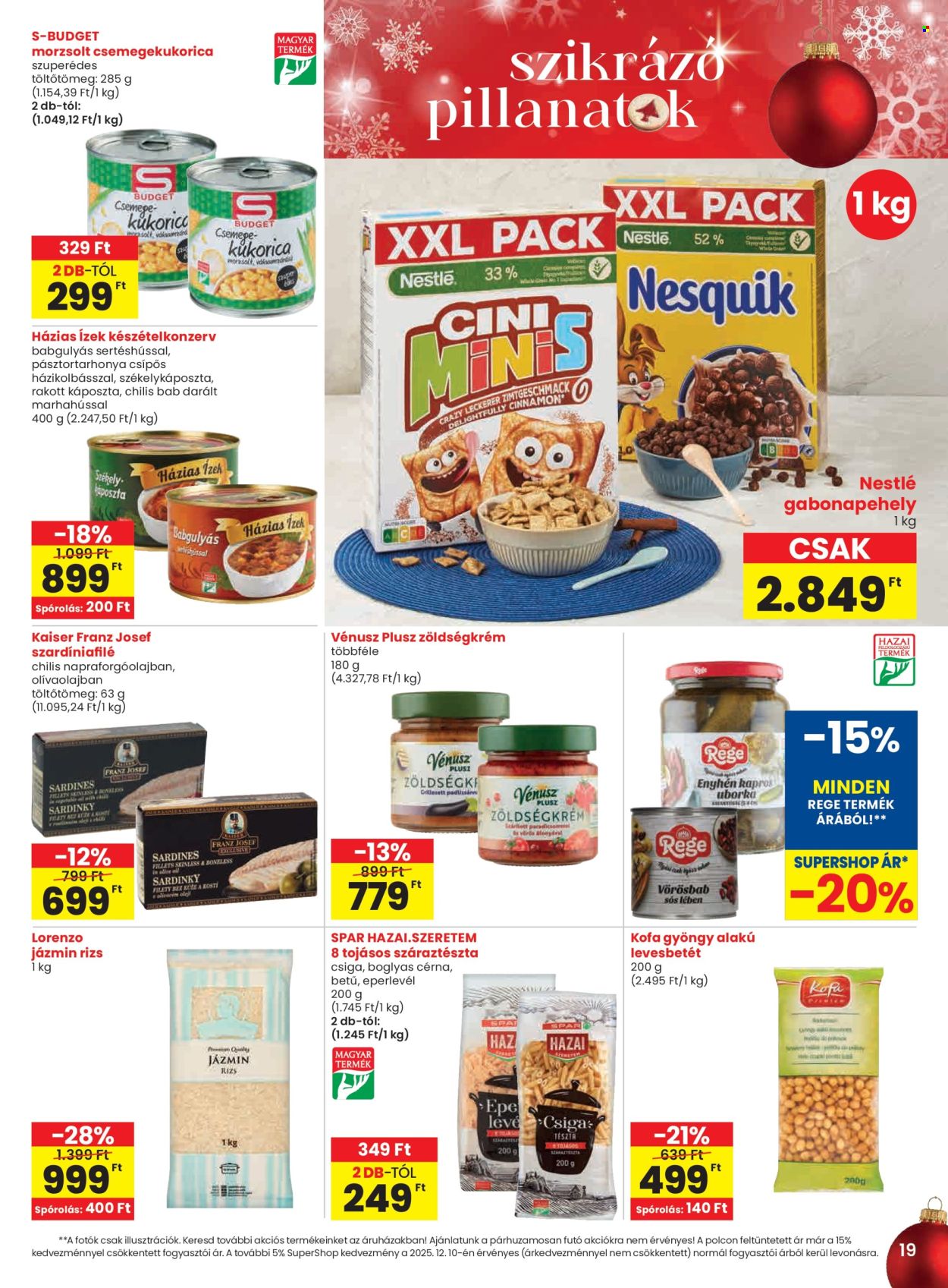 SPAR akciós újságok - 2025.12.11 - 2025.12.17. Oldal 19