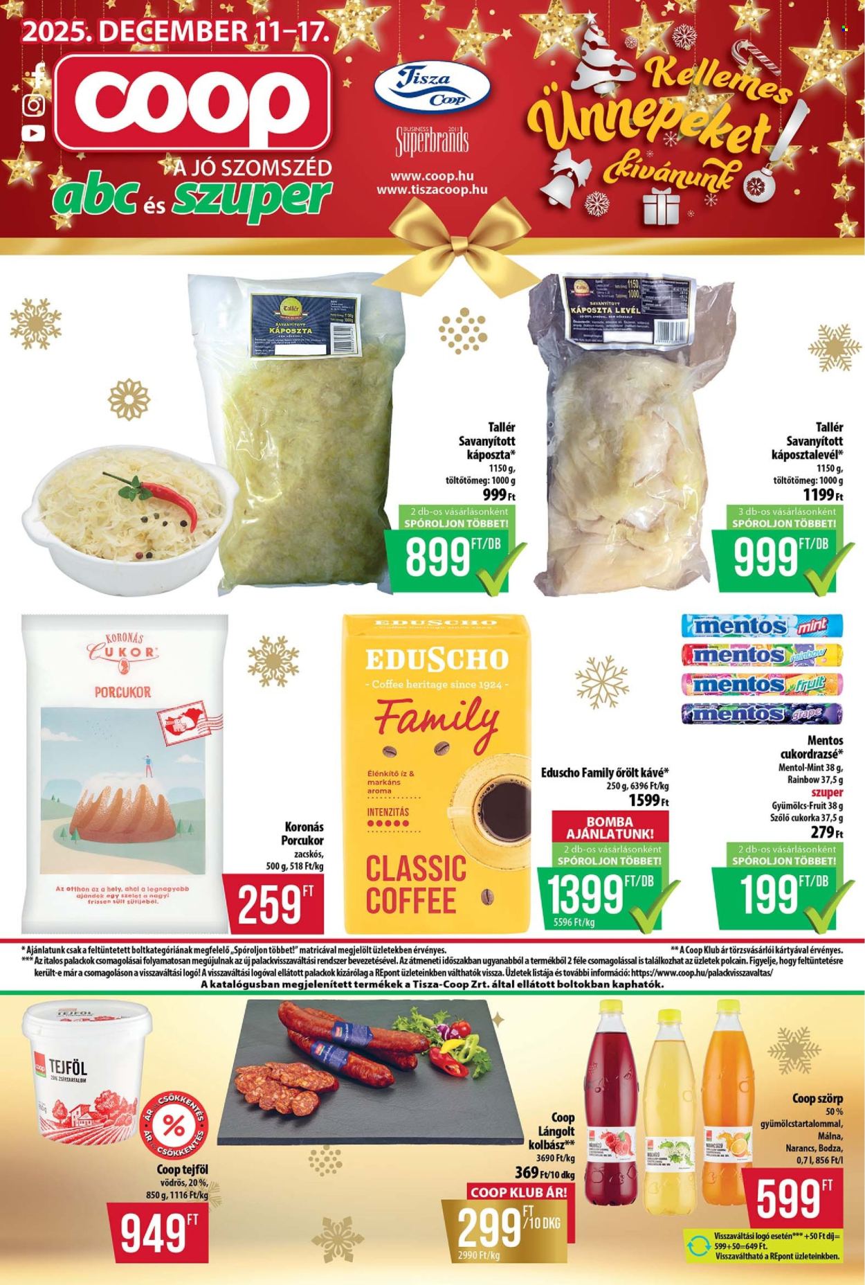 Coop akciós újságok - 2025.12.11 - 2025.12.17. Oldal 1