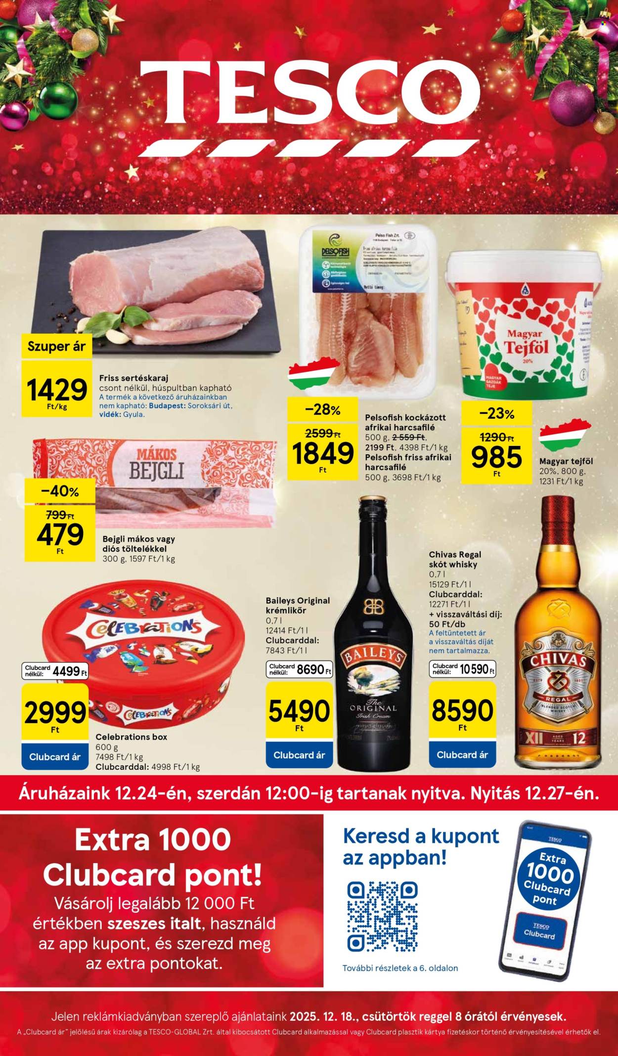 TESCO akciós újságok - 2025.12.18 - 2025.12.24. Oldal 1
