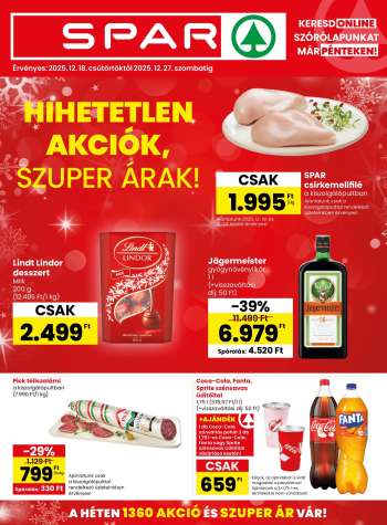 Újság SPAR - 2025.12.18 - 2025.12.27.
