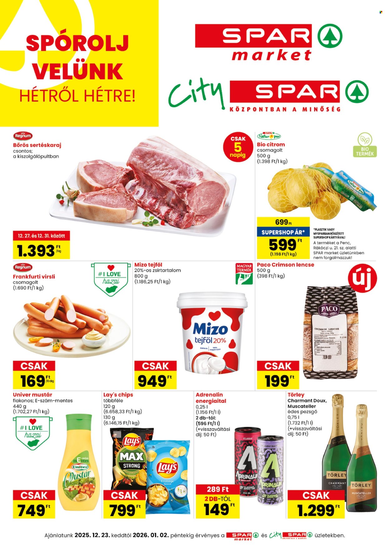 SPAR akciós újságok - 2025.12.23 - 2026.01.02. Oldal 1
