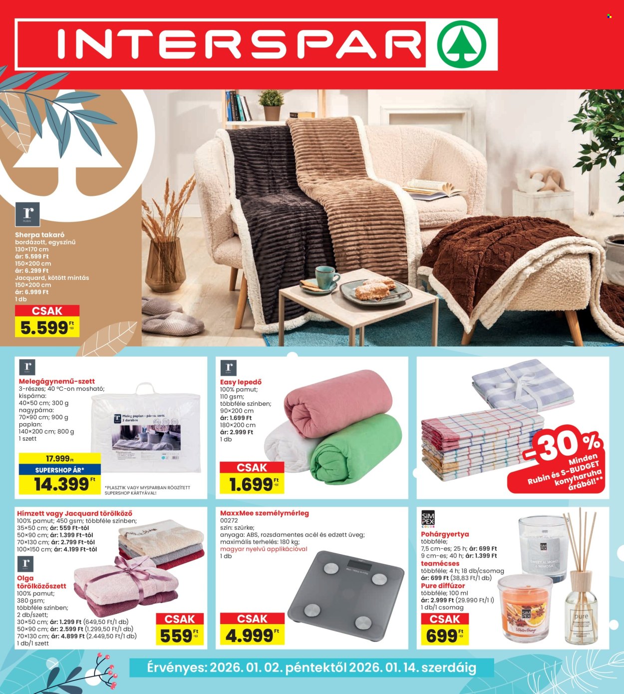 INTERSPAR akciós újságok - 2026.01.02 - 2026.01.14. Oldal 1