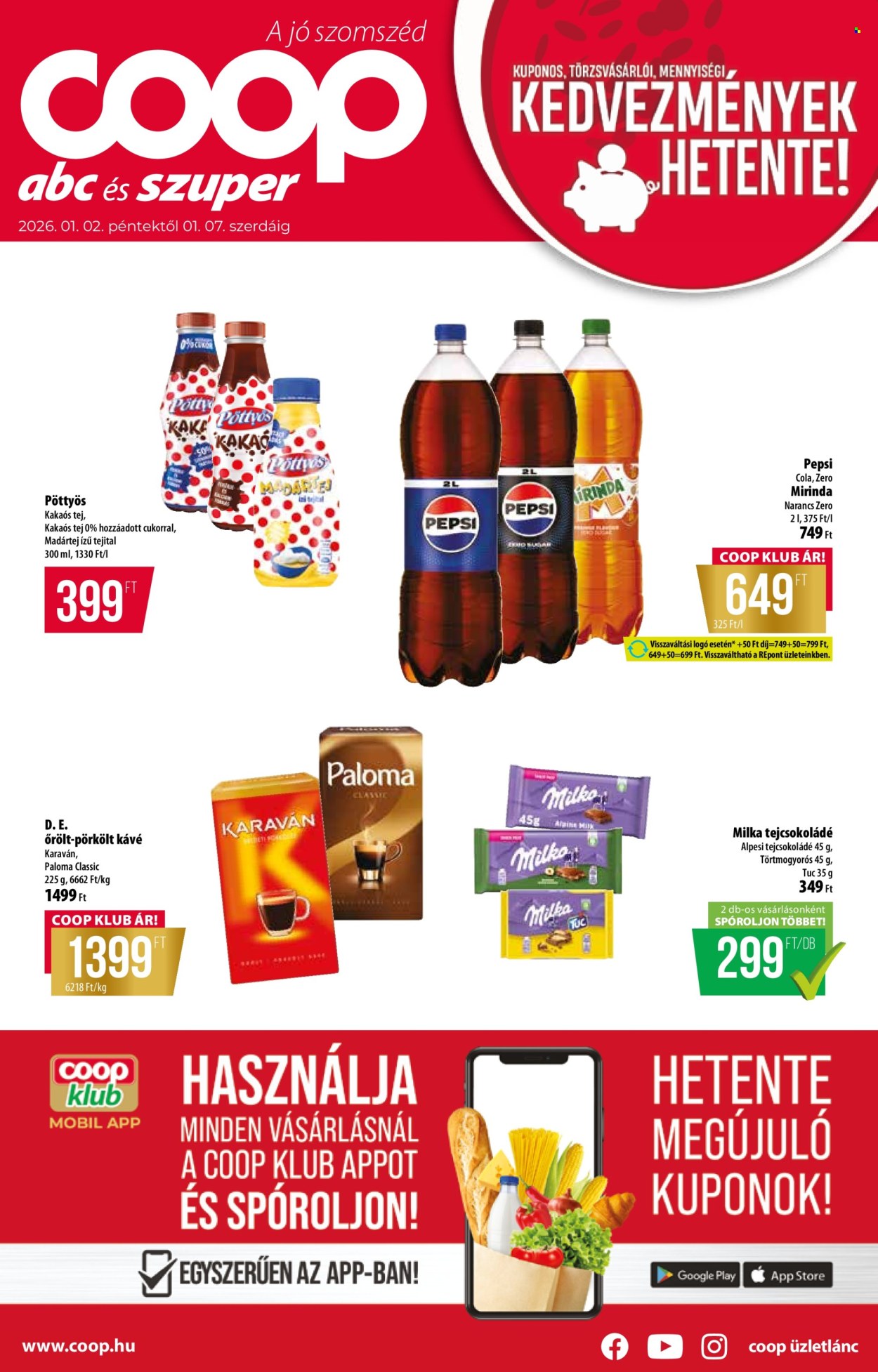 Coop akciós újságok - 2026.01.02 - 2026.01.07. Oldal 1
