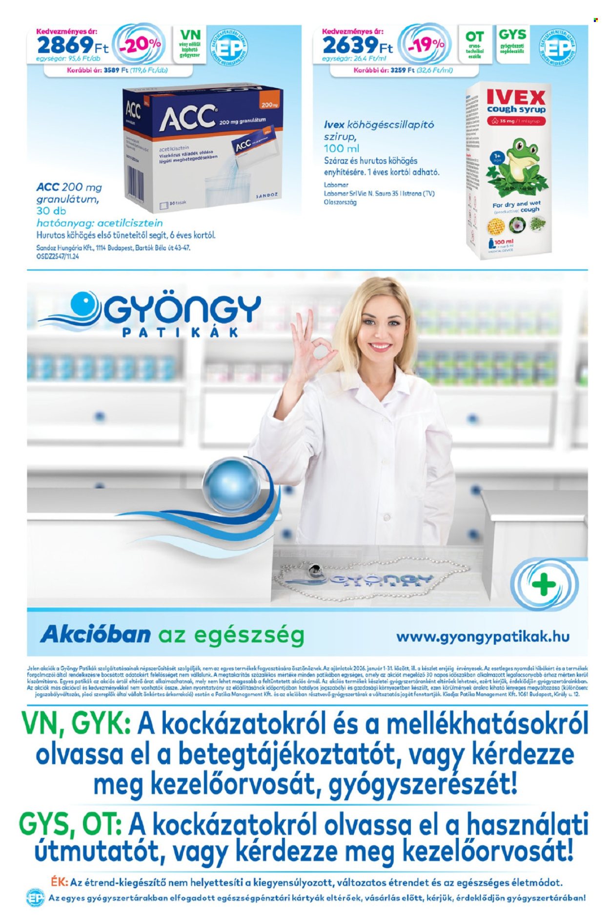 Gyöngy Patikák akciós újságok - 2026.01.01 - 2026.01.31. Oldal 20