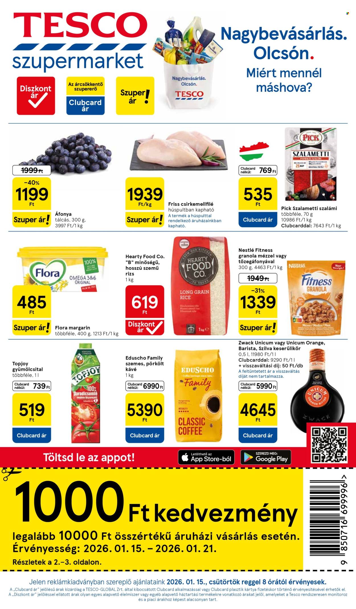 TESCO akciós újságok - 2026.01.15 - 2026.01.21. Oldal 1