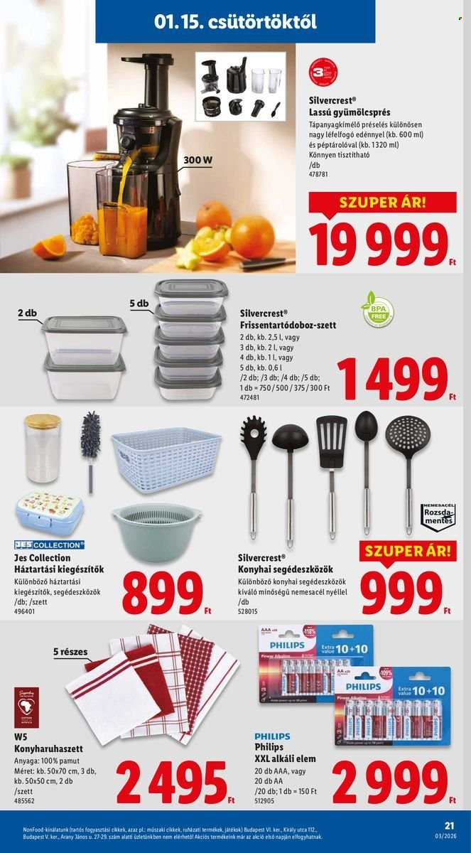 Lidl akciós újságok - 2026.01.15 - 2026.01.21. Oldal 21