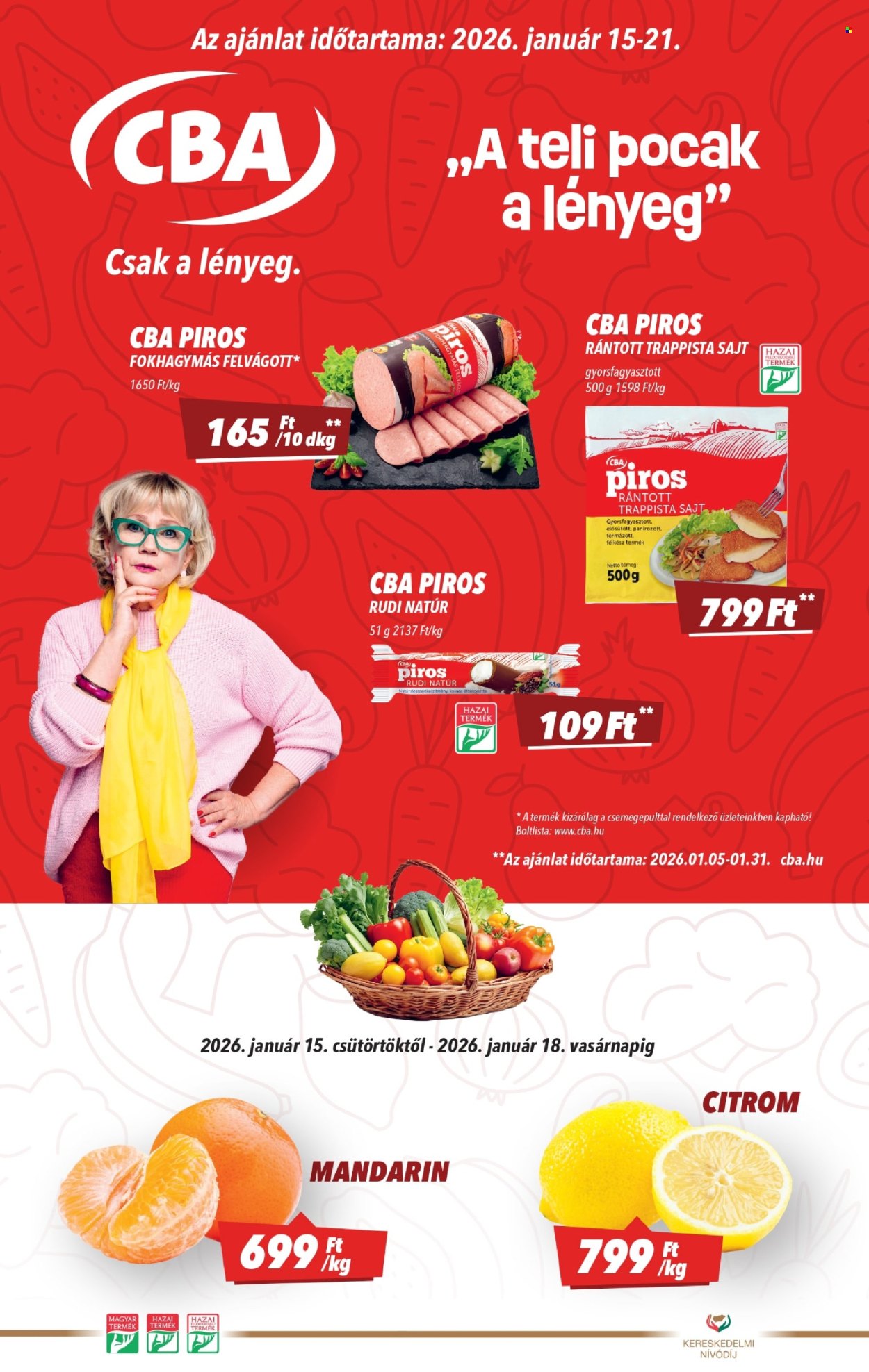 CBA akciós újságok - 2026.01.15 - 2026.01.21. Oldal 1