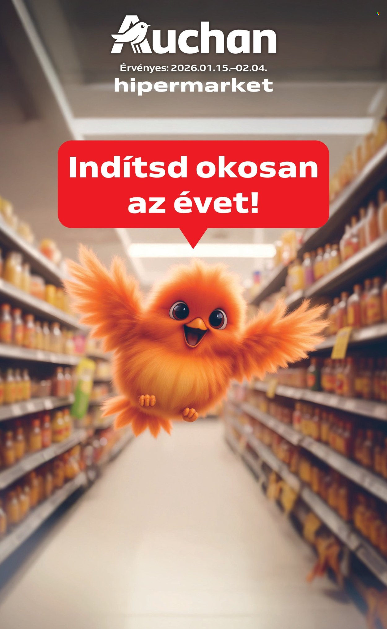 Auchan akciós újságok - 2026.01.15 - 2026.02.04. Oldal 1