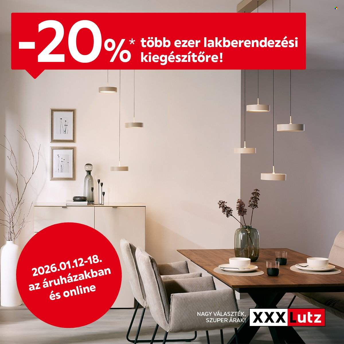 XXXLutz akciós újságok - 2026.01.12 - 2026.01.18. Oldal 1