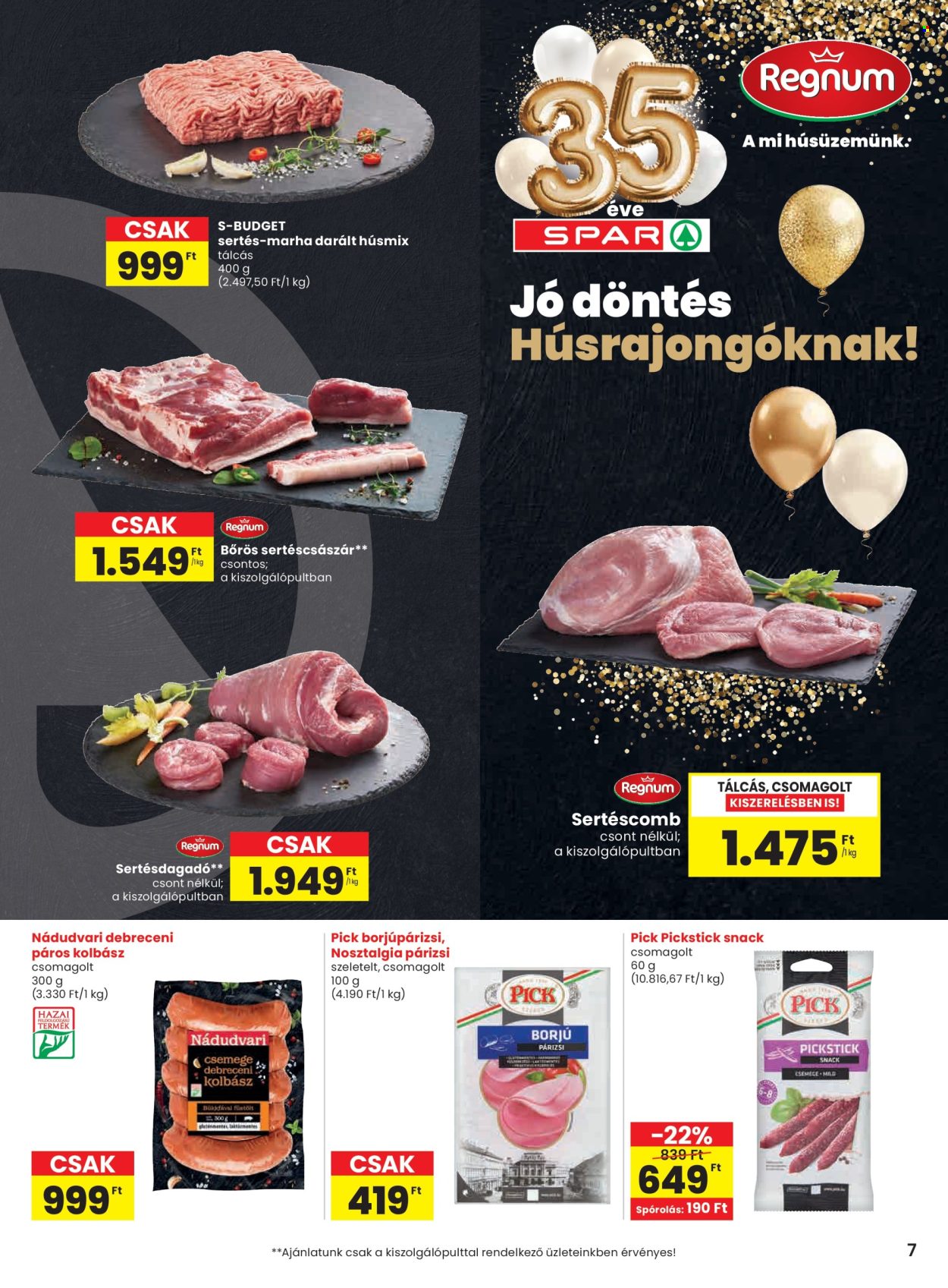 SPAR akciós újságok - 2026.01.22 - 2026.01.28. Oldal 7