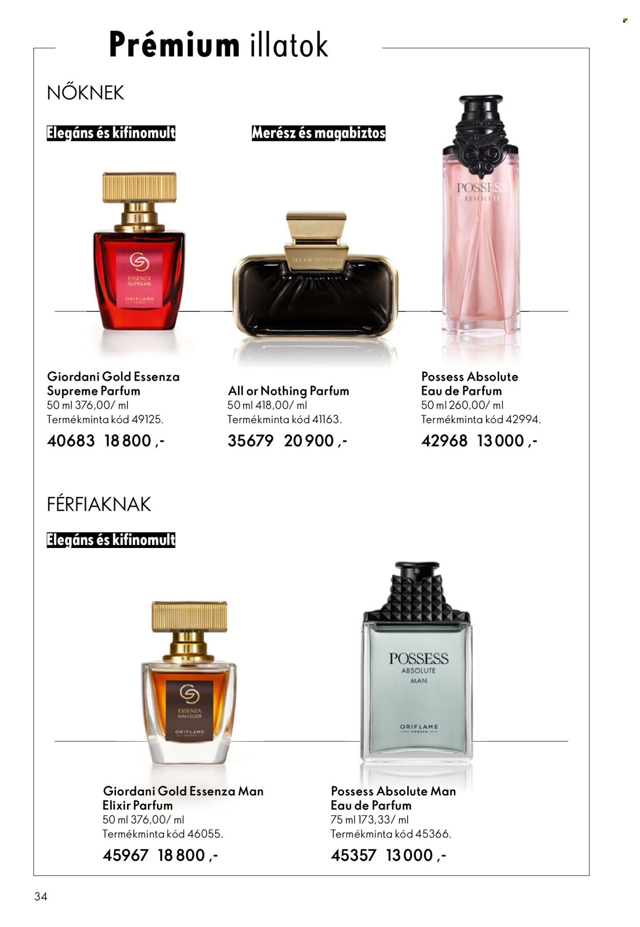 Oriflame akciós újságok - 2026.01.21 - 2026.02.10. Oldal 34