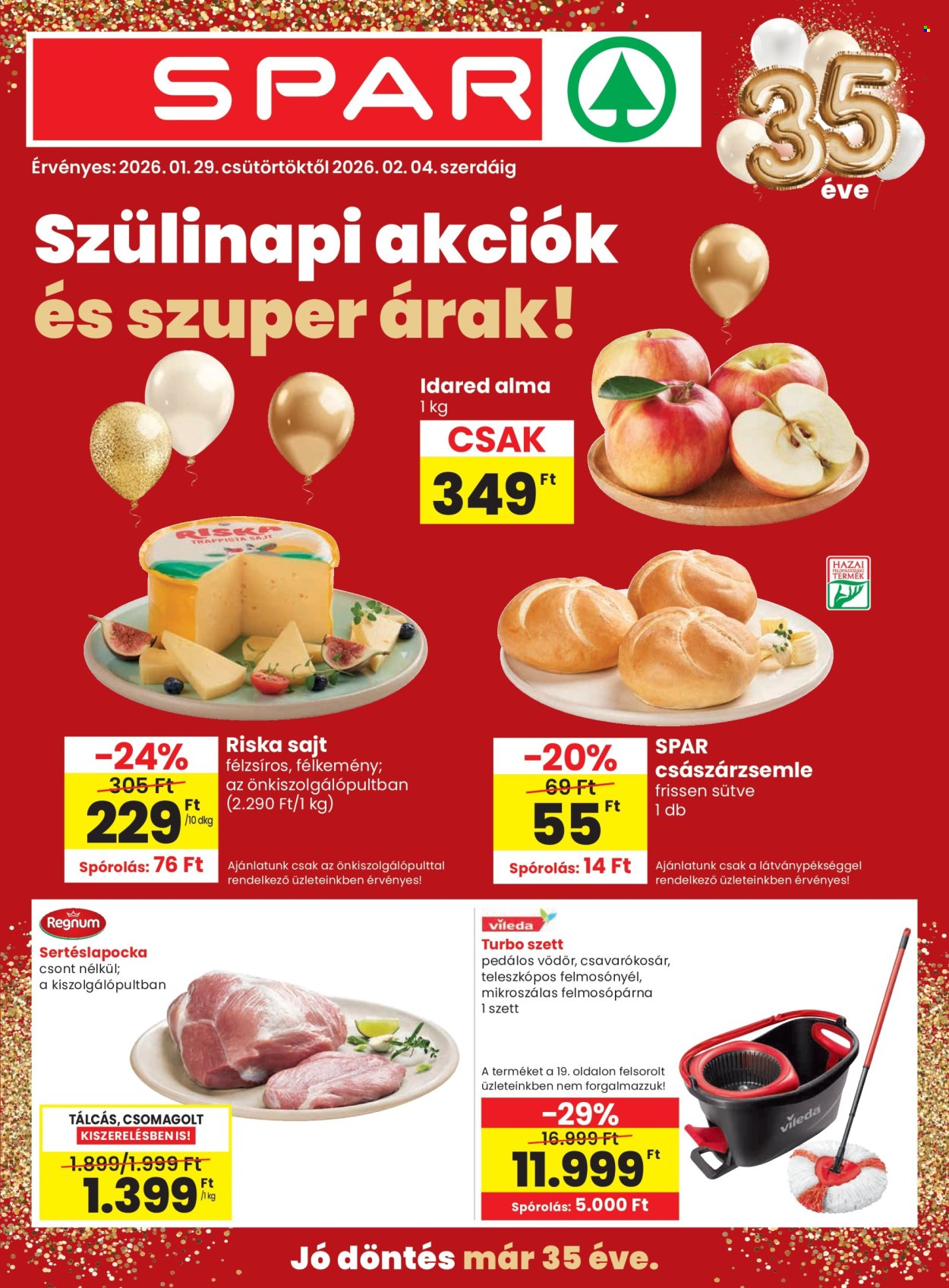 SPAR akciós újságok - 2026.01.29 - 2026.02.04. Oldal 1